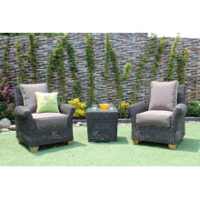 Zeitloses Poly-Rattan-Sofa-Set Für Outdoor-Garten